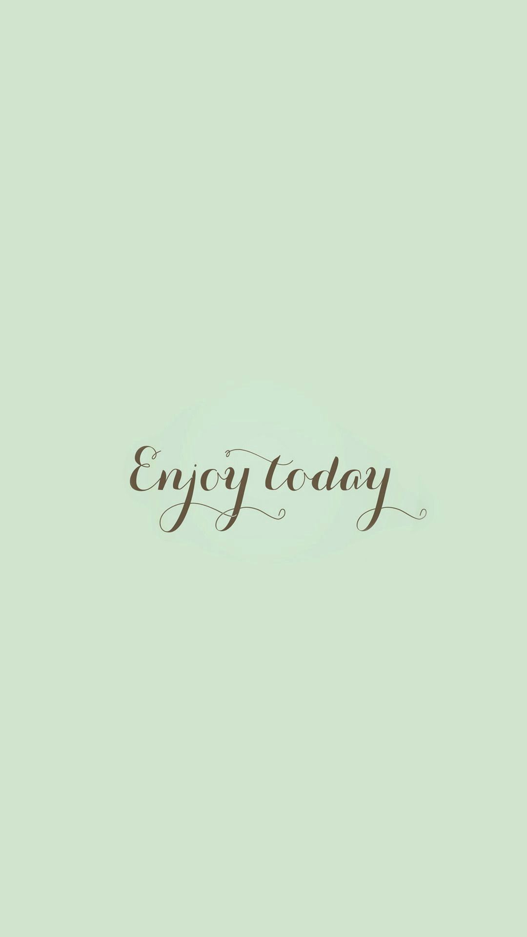 Scritta Enjoy Today verde, 1080x1920 Verticale, Mobile