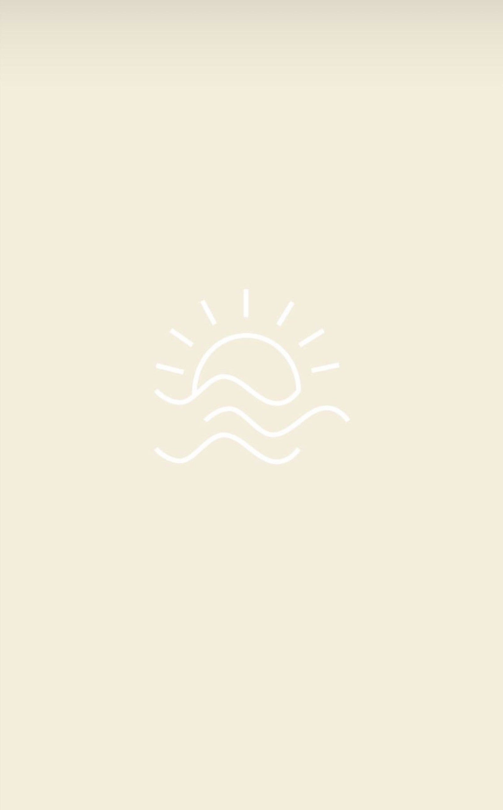 Sole e onde minimal beige, 1600x2575 Full HD Verticale, Smartphone