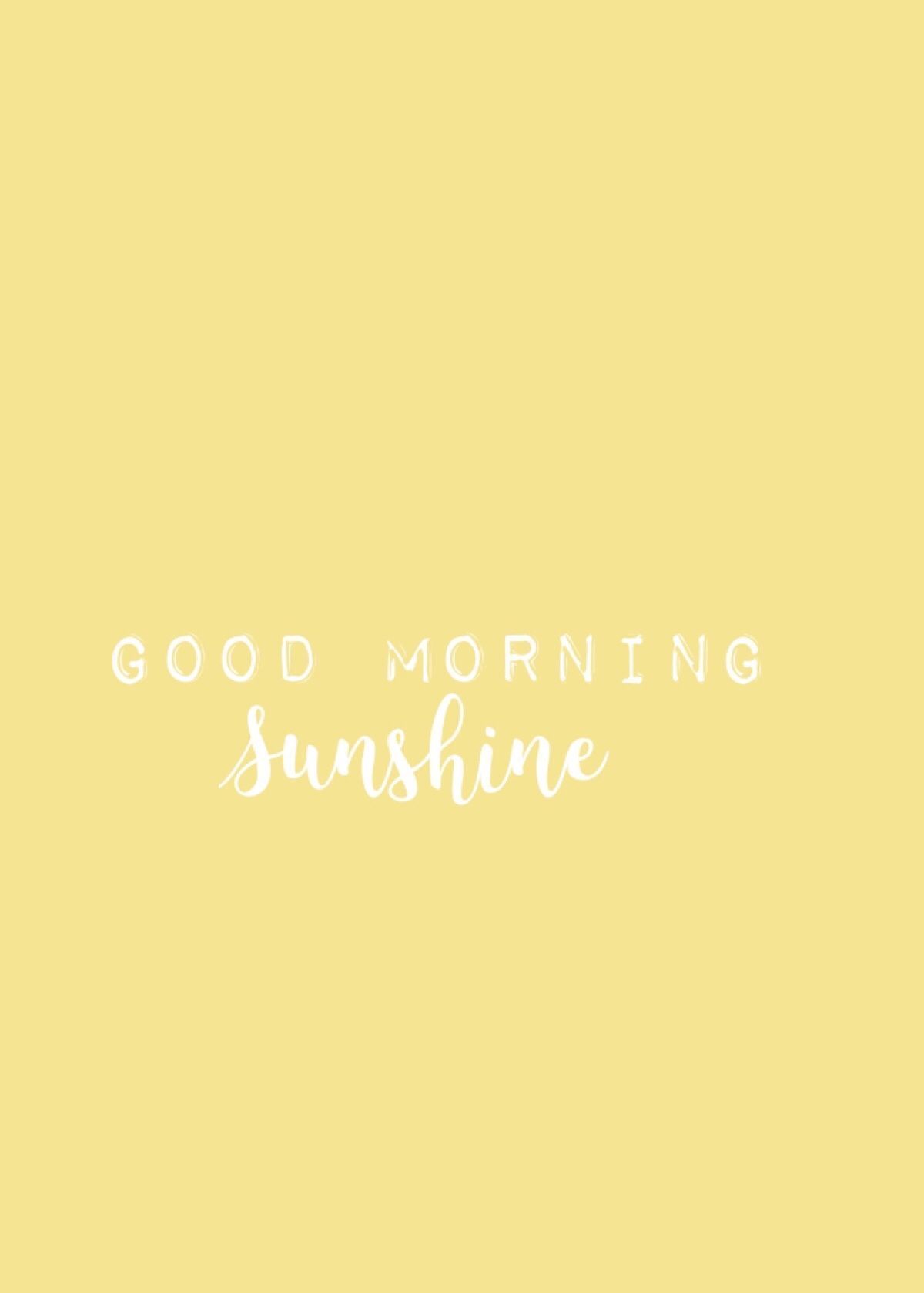 Good Morning Sunshine testo giallo, 1200x1678 Full HD Verticale, iPhone