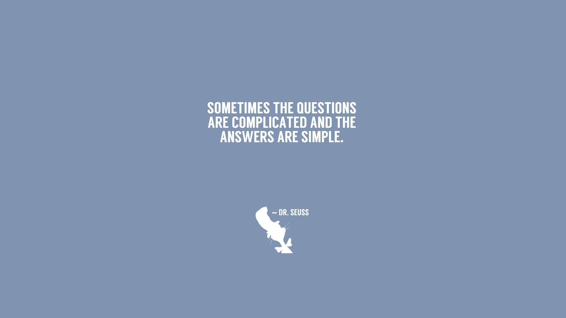 Citazione Dr. Seuss sfondo blu, 1920x1080 Full HD 1080p, PC