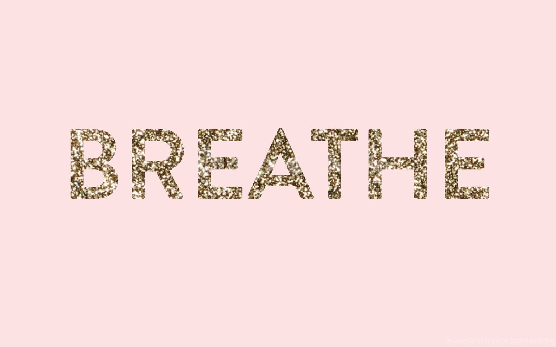 Scritta Breathe glitter dorato, 1920x1200 WUXGA, Desktop