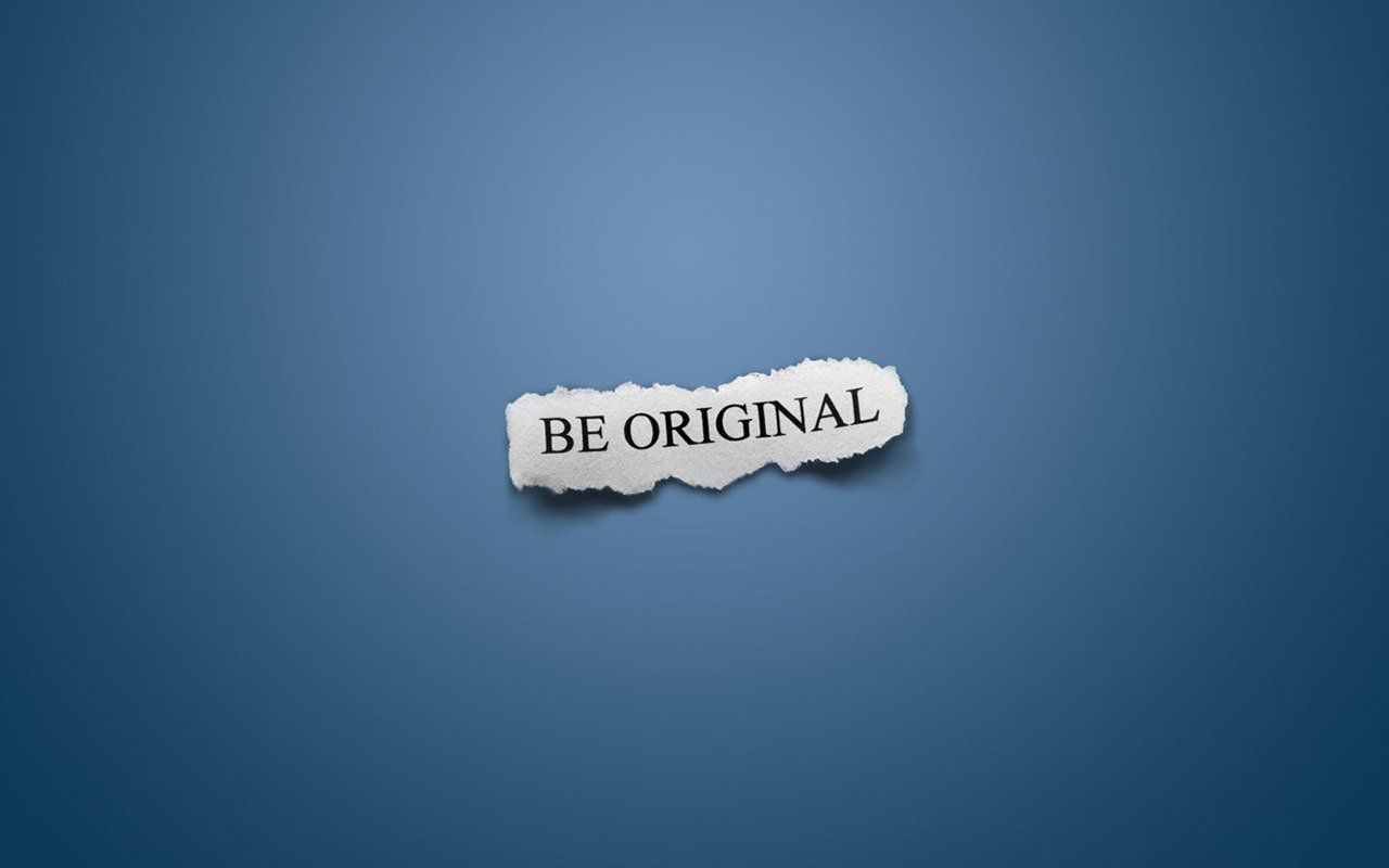 Frase Be Original sfondo blu, 1280x800 HD, Desktop