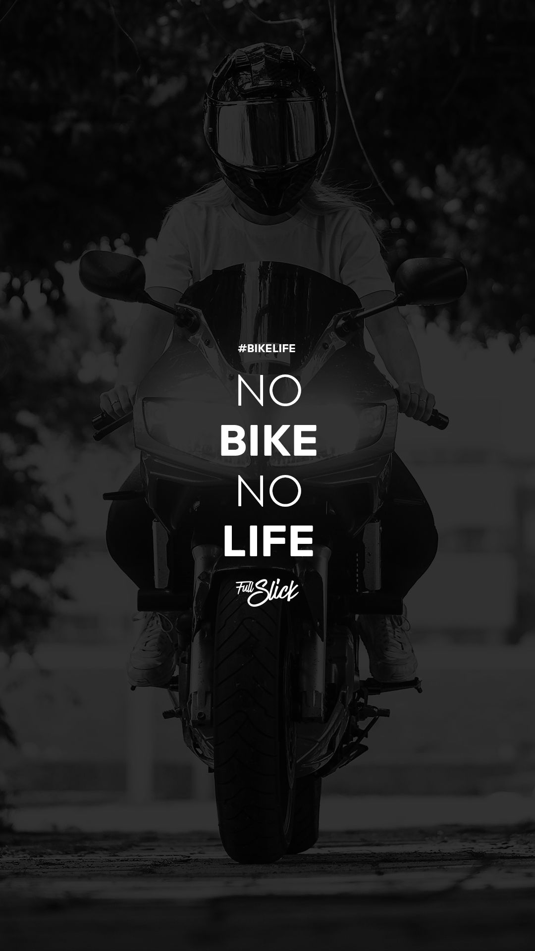 Motociclista in bianco e nero, 1080x1920 Full HD Verticale, iPhone