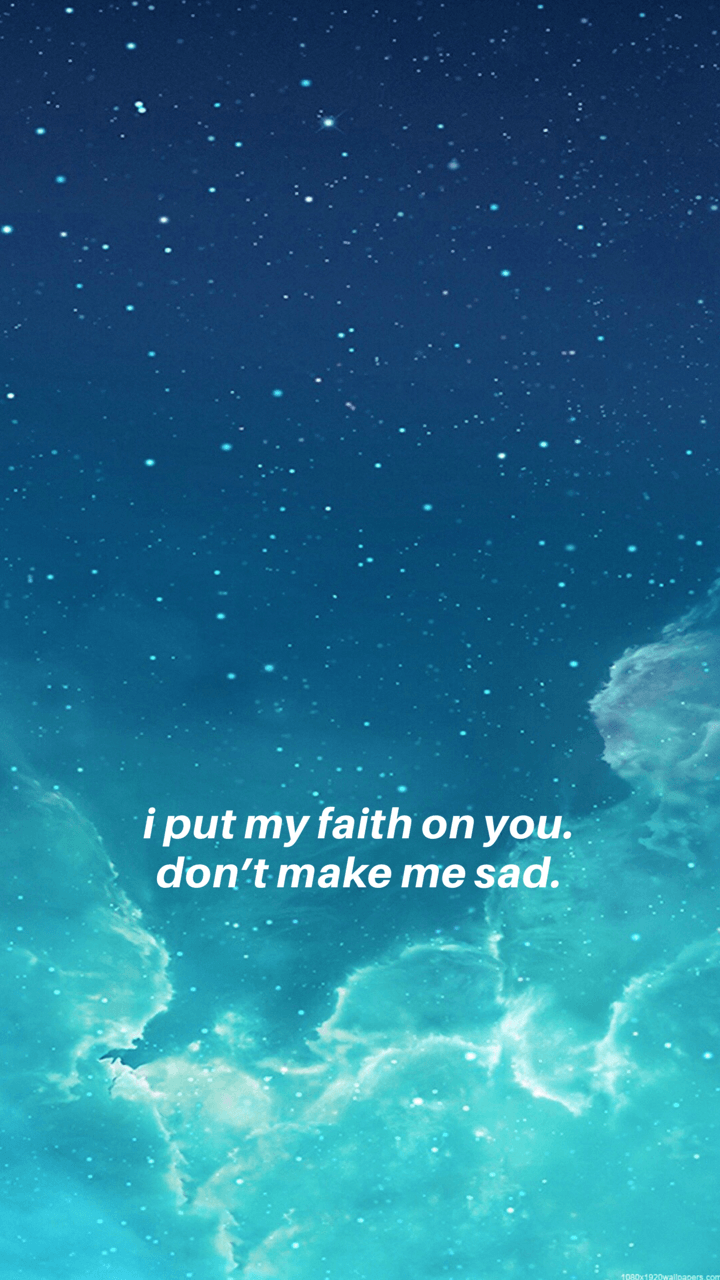 Cielo stellato frase triste, 720x1280 Verticale, Telefono