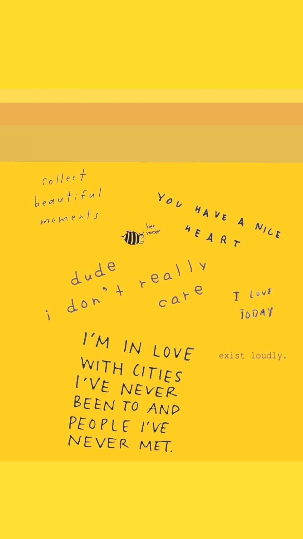Frasi scritte a mano giallo, 970x1724 Verticale, Telefono
