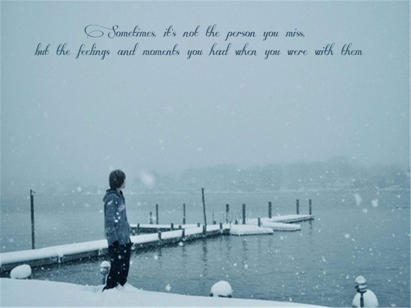 Persona su molo innevato, 1600x1200 900p, HP Laptop