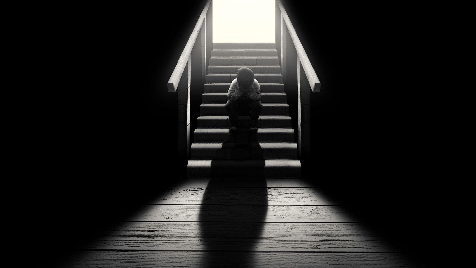 Silhouette seduta scale buie, 1920x1080 1080p, Laptop
