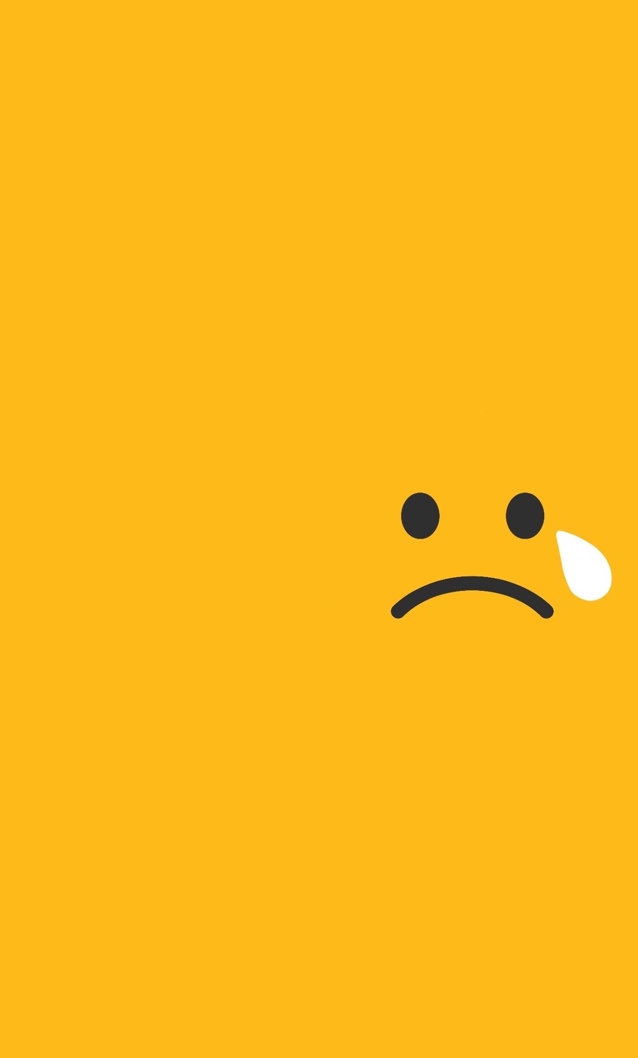 faccina triste giallo, 1280x2120 Full HD Verticale, Google Pixel