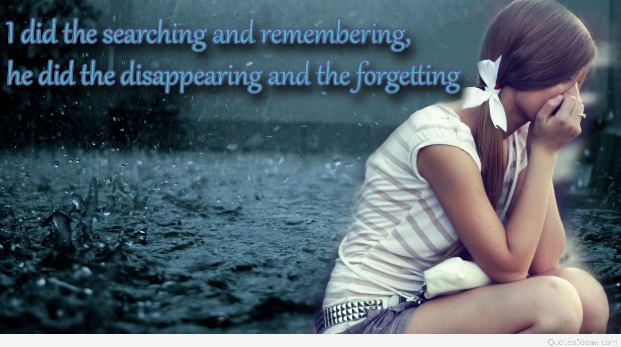 Ragazza triste sotto la pioggia, 1280x716 HD, Desktop
