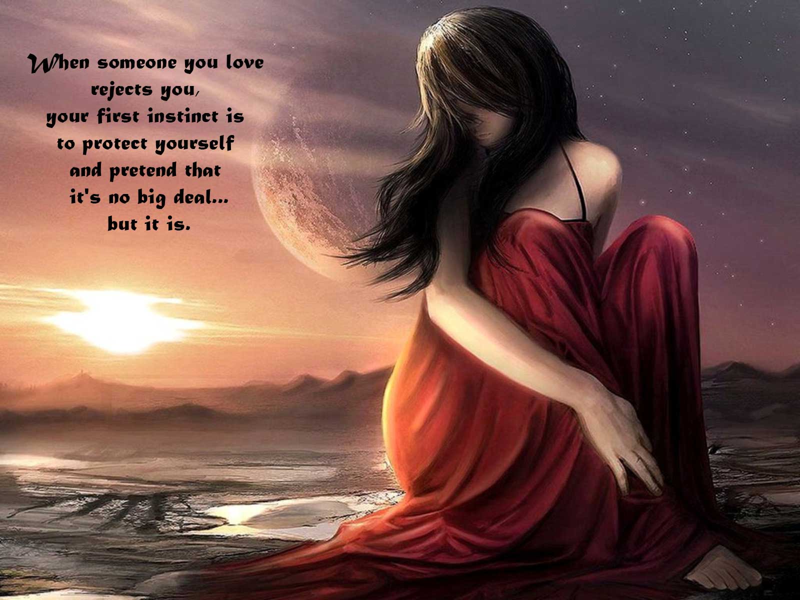 Ragazza triste tramonto rosso, 1600x1200 HD, PC