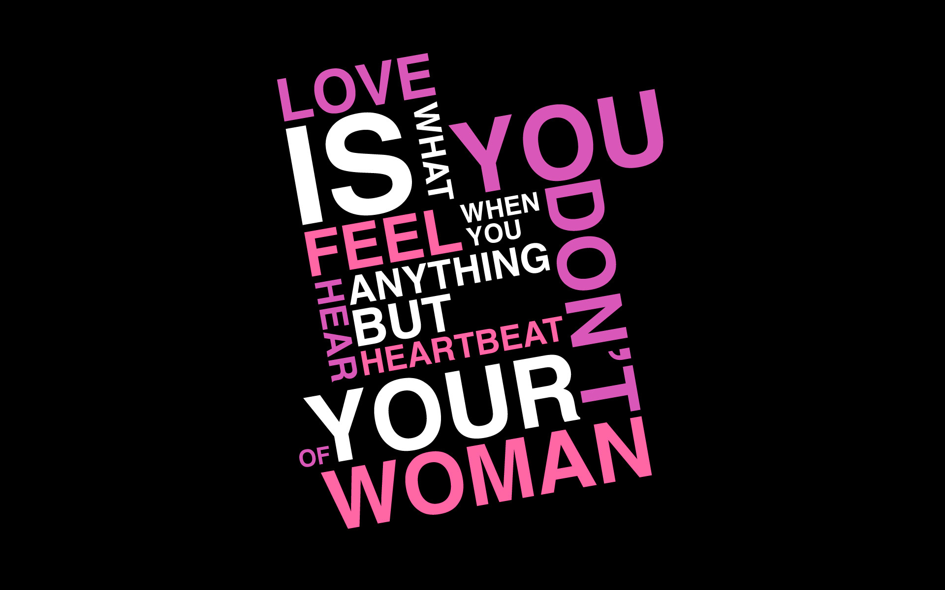 Frase amore tipografia rosa nero, 1920x1200 WUXGA, PC