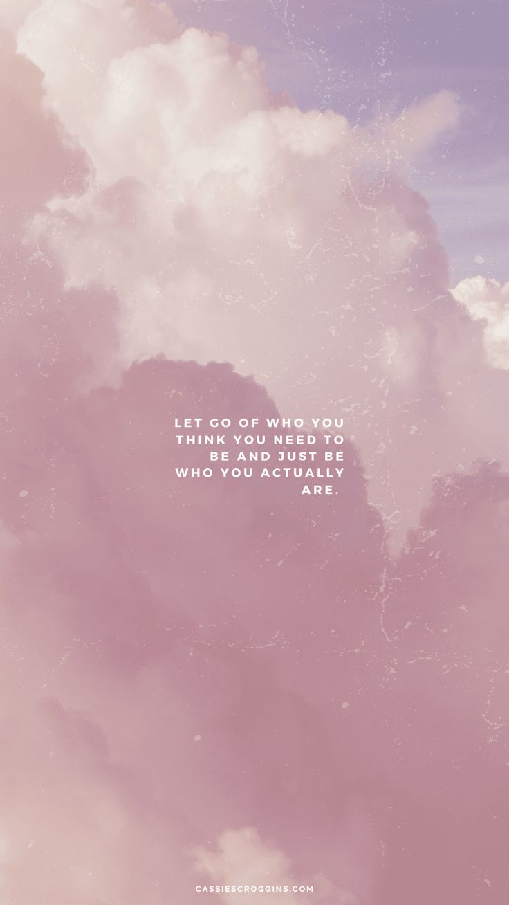 Nuvole rosa con frase motivazionale, 736x1308 Full HD Verticale, Smartphone