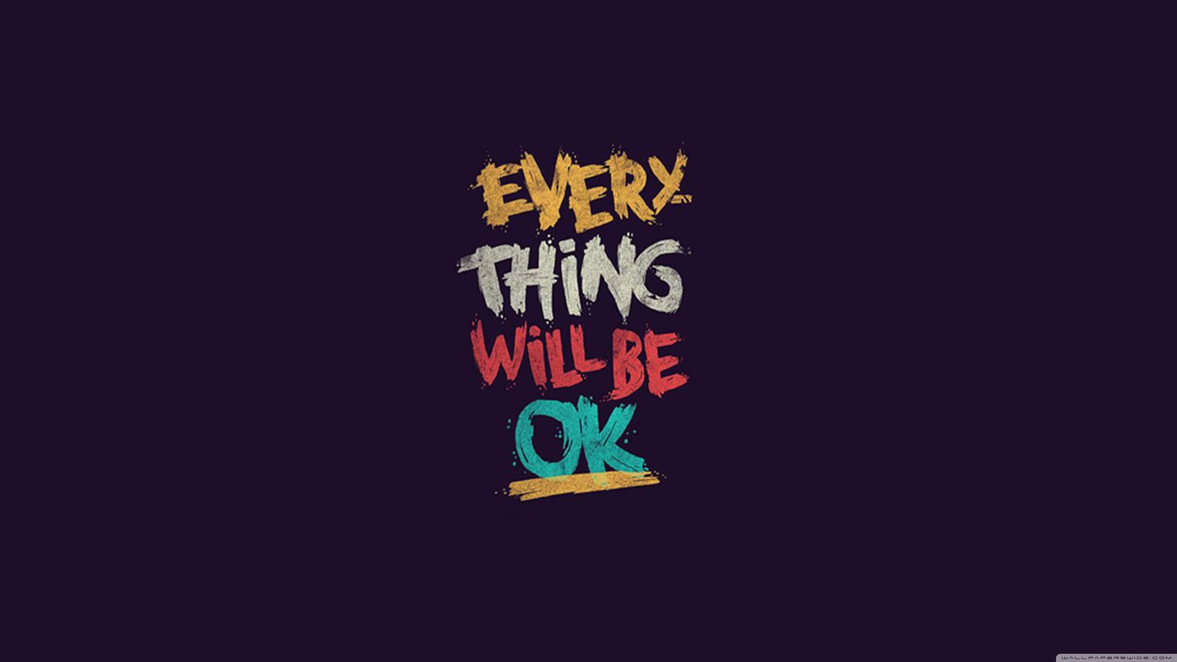 Frase motivazionale colorata sfondo viola, 3840x2160 UHD, PC 4K