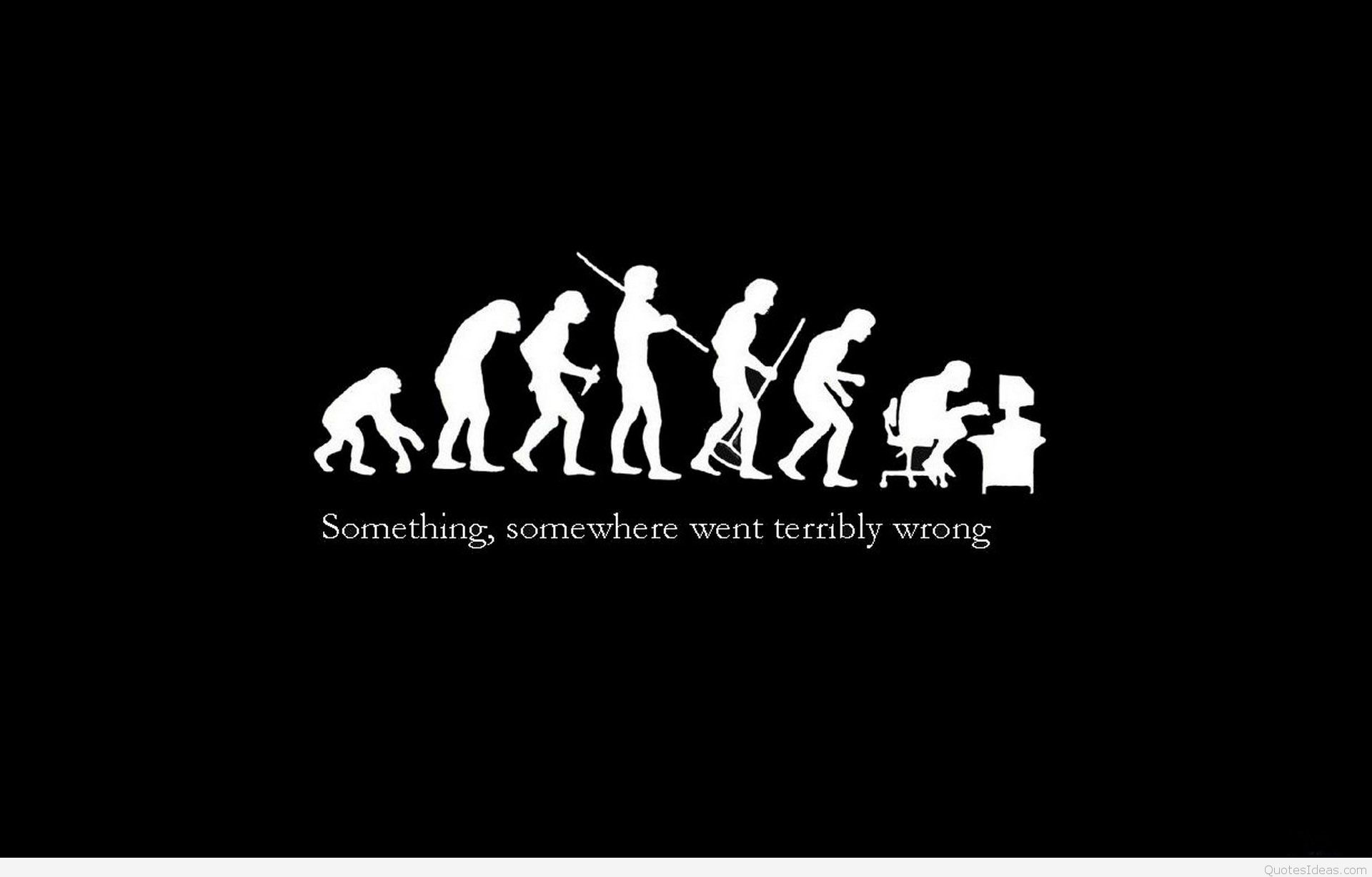 Evoluzione uomo con frase divertente, 1920x1227 Full HD+, Desktop