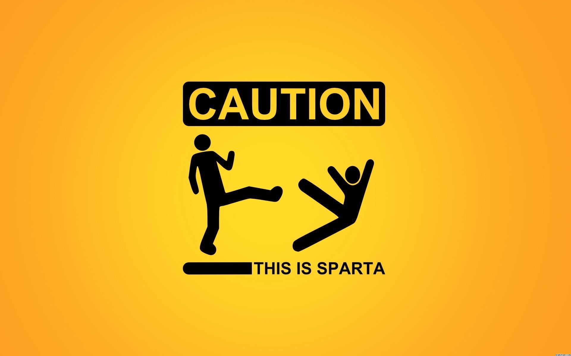 Cartello Caution This Is Sparta, 1920x1200 Full HD+, Desktop