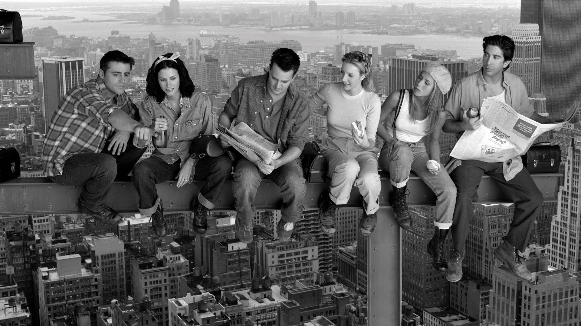 Cast Friends su travi grattacielo, 1920x1080 Full HD, Desktop