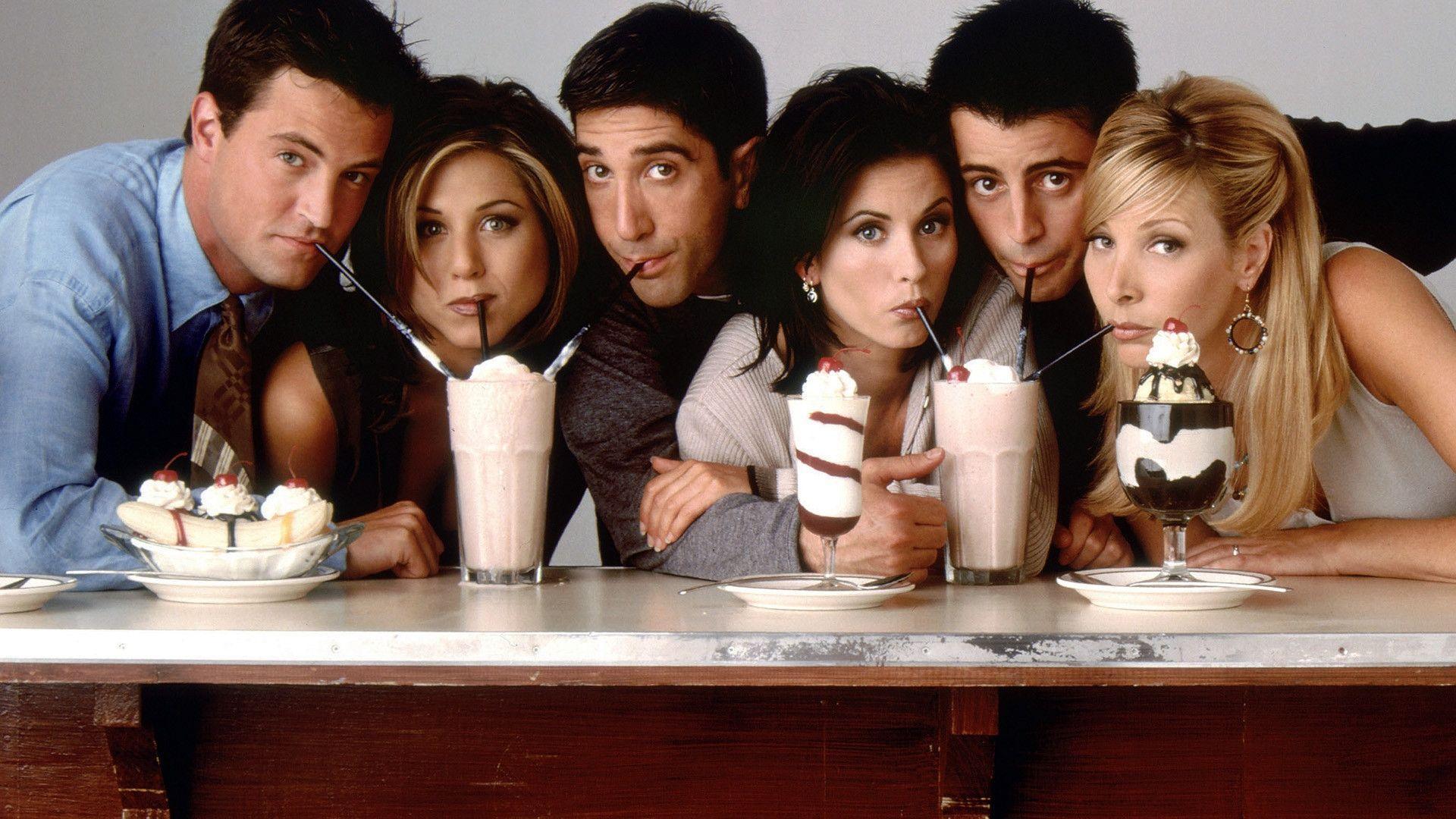 Cast Friends con milkshake, 1920x1080 Full HD 1080p, Monitor Gaming