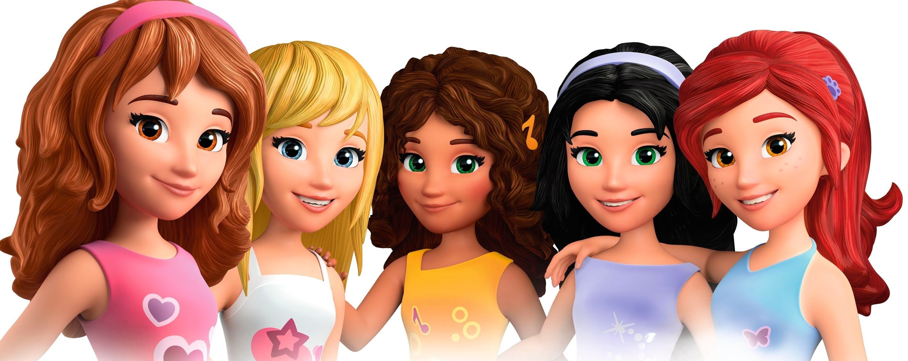Personaggi LEGO Friends animate, 3000x1192 Panoramico, Monitor Gaming