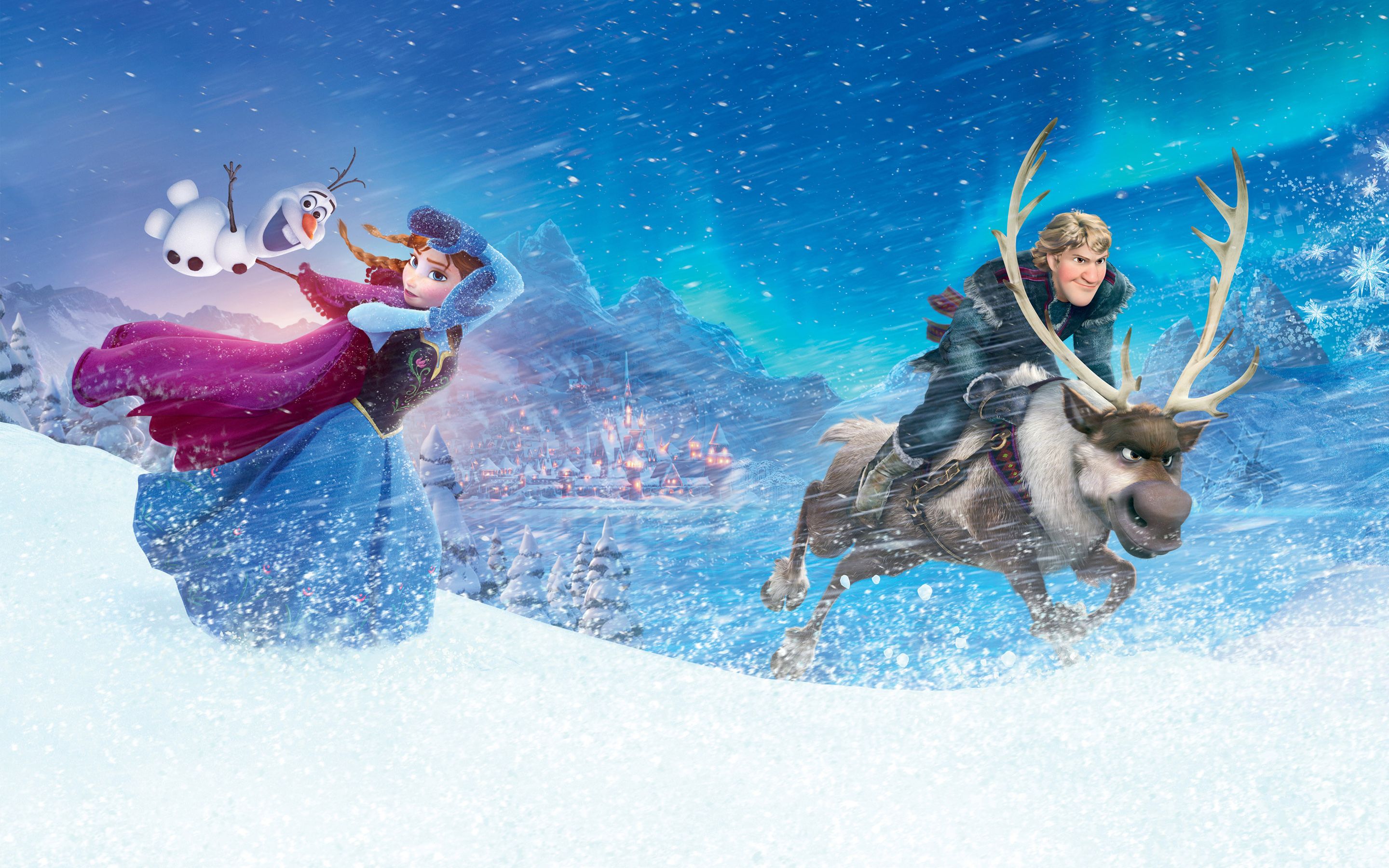 Anna e Kristoff slitta Sven, 2880x1800 WQXGA, Desktop