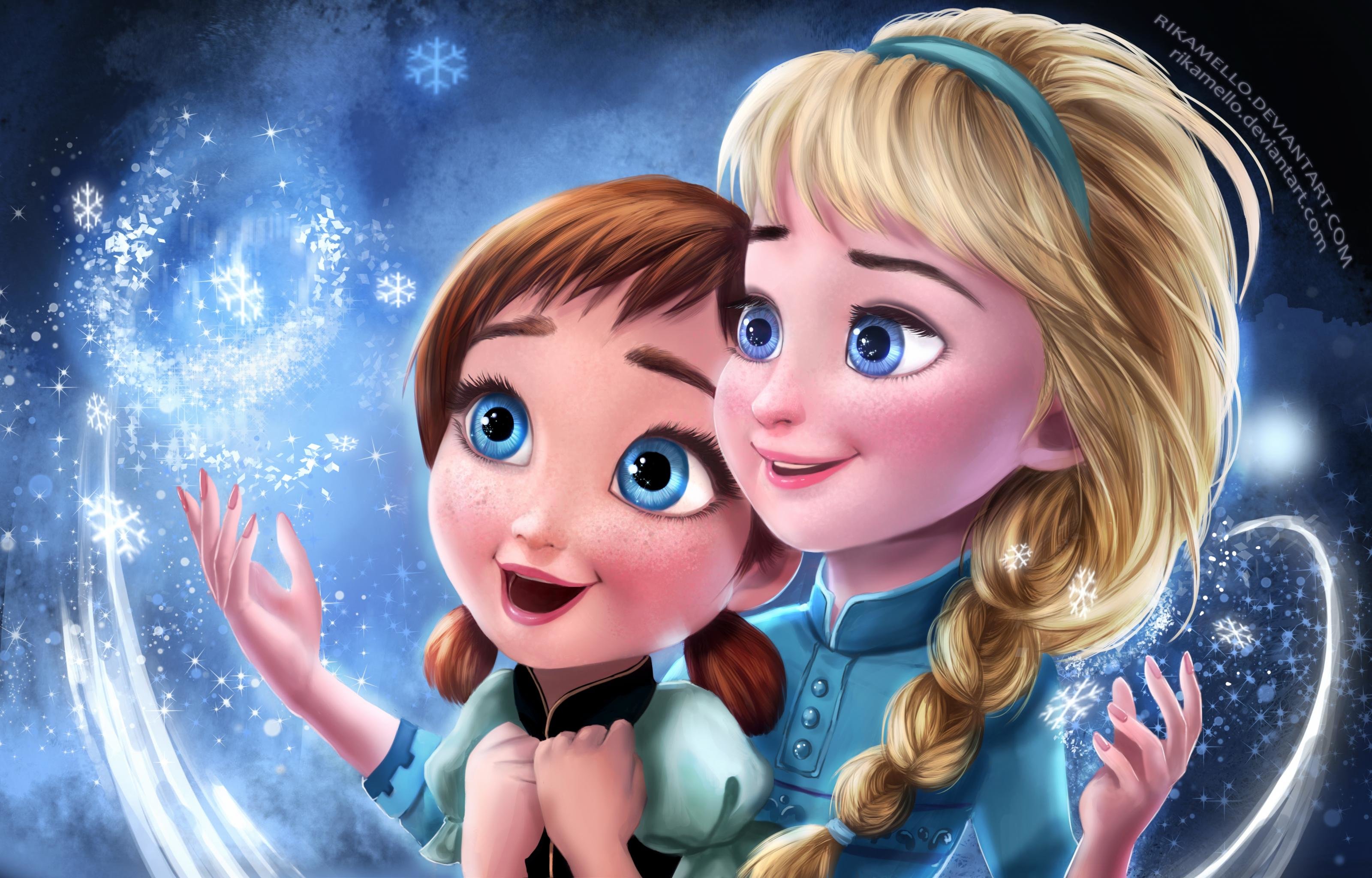 Anna Elsa bambine magia ghiaccio, 3200x2048 2K+, Monitor Gaming