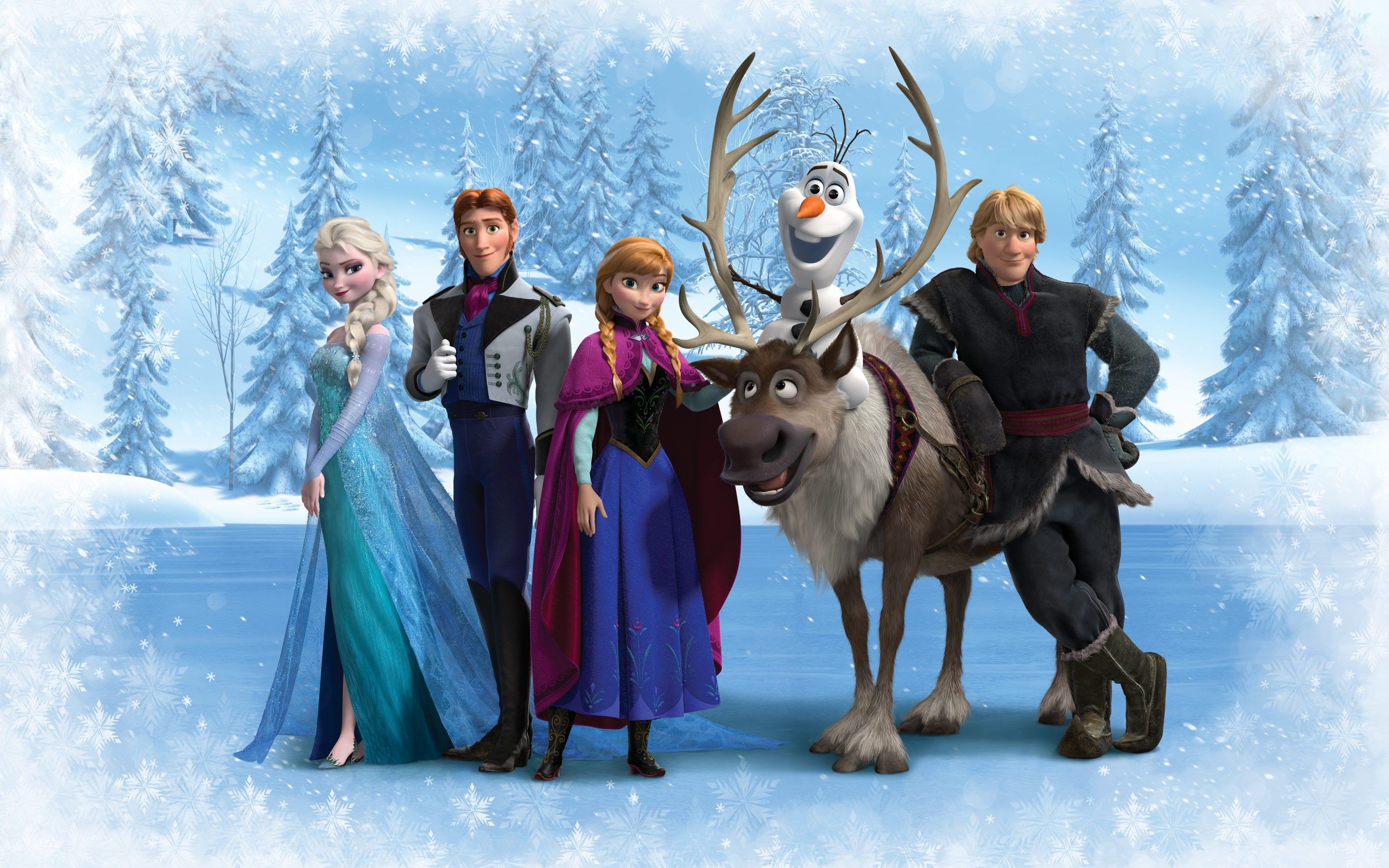 Cast Frozen bosco innevato, 2880x1800 2K+, Desktop