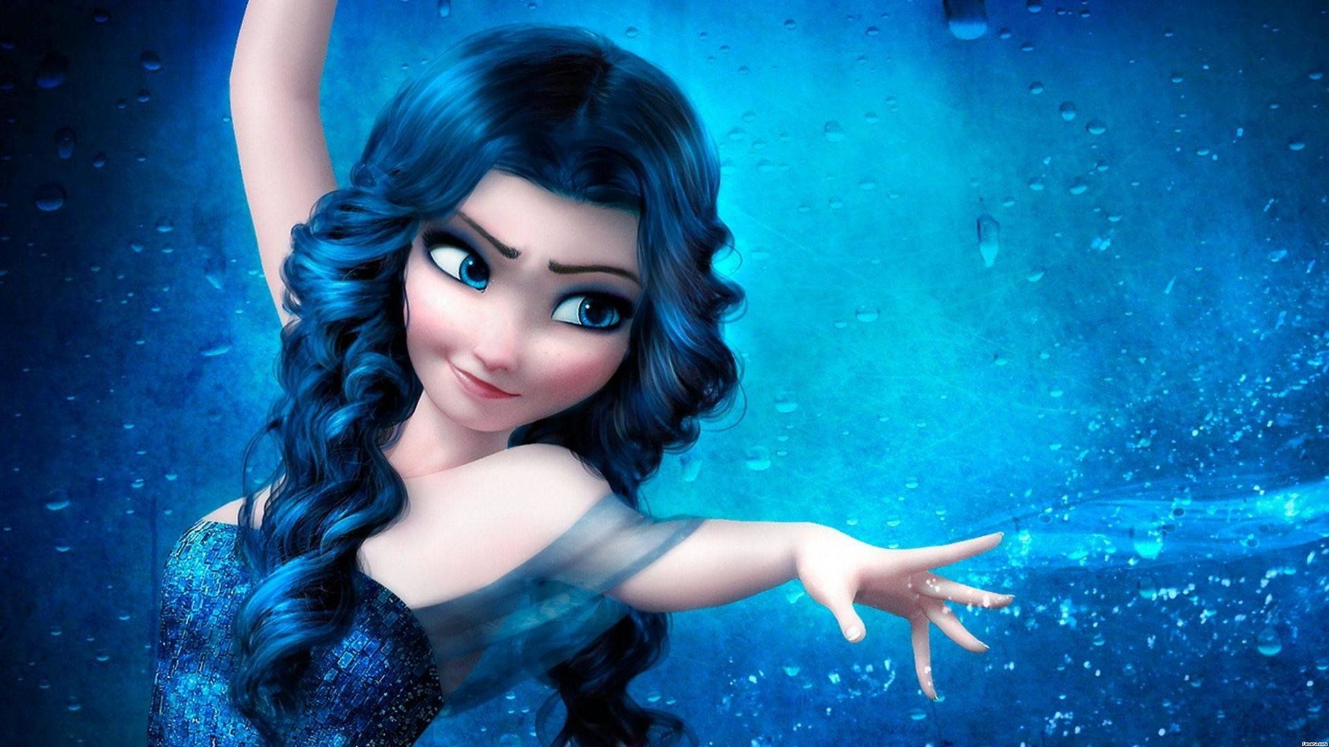 Elsa danzante fanart azzurra, 1920x1080 Full HD, PC Desktop
