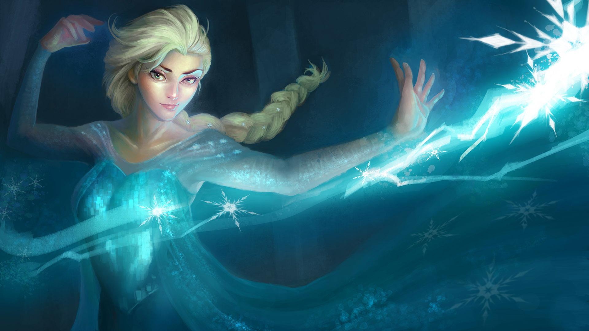 Elsa magia fulmini ghiaccio, 1920x1080 Full HD, PC