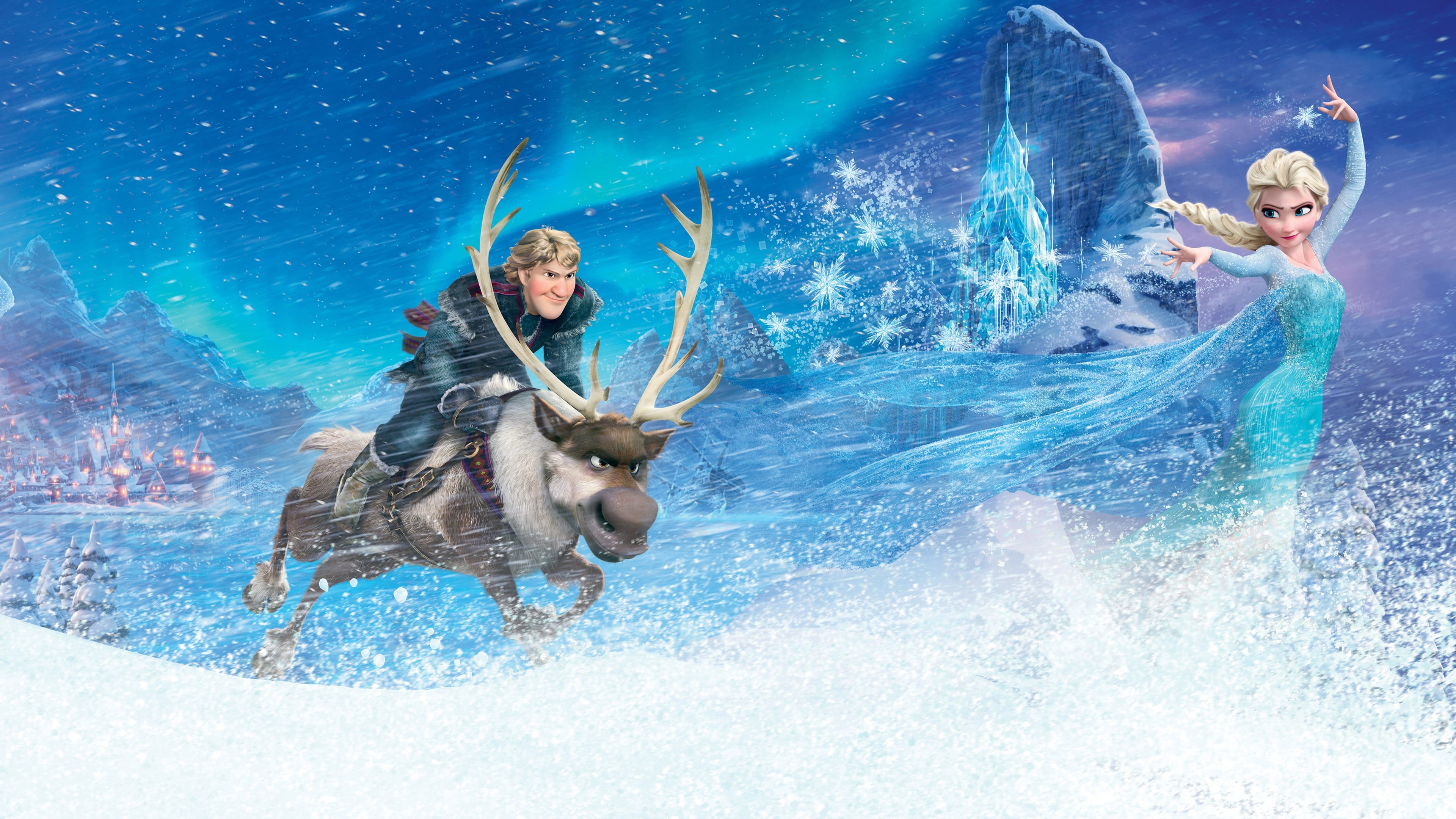 Kristoff Sven ed Elsa magia, 3840x2160 4K Ultra HD, Desktop