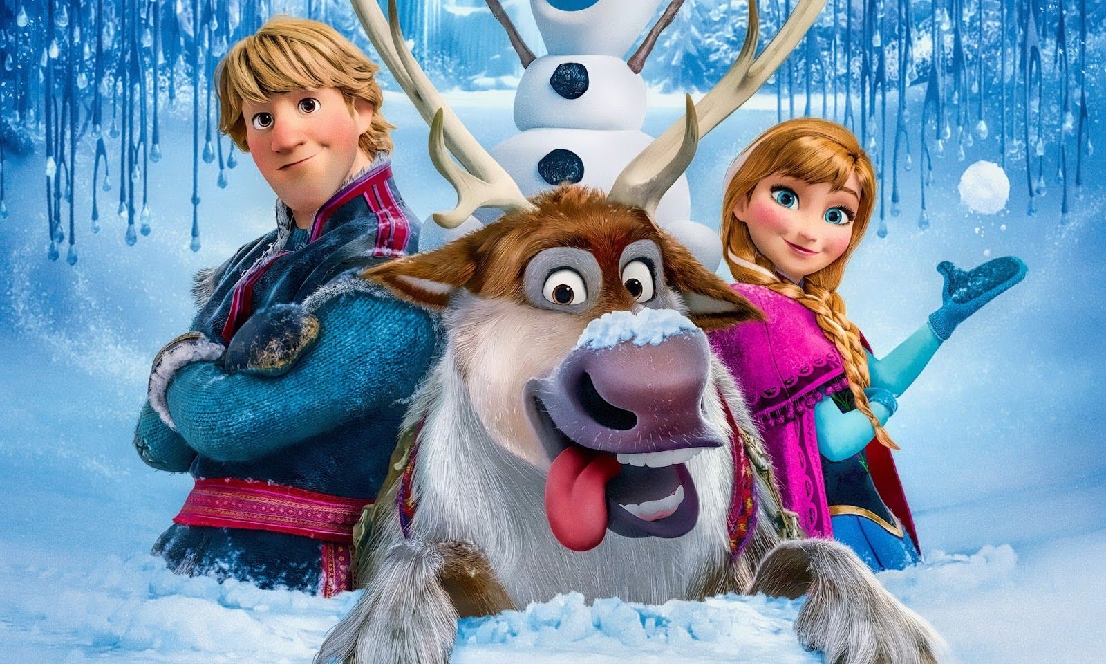 Kristoff Sven Anna Olaf ghiaccioli, 1600x960 900p, Monitor Gaming