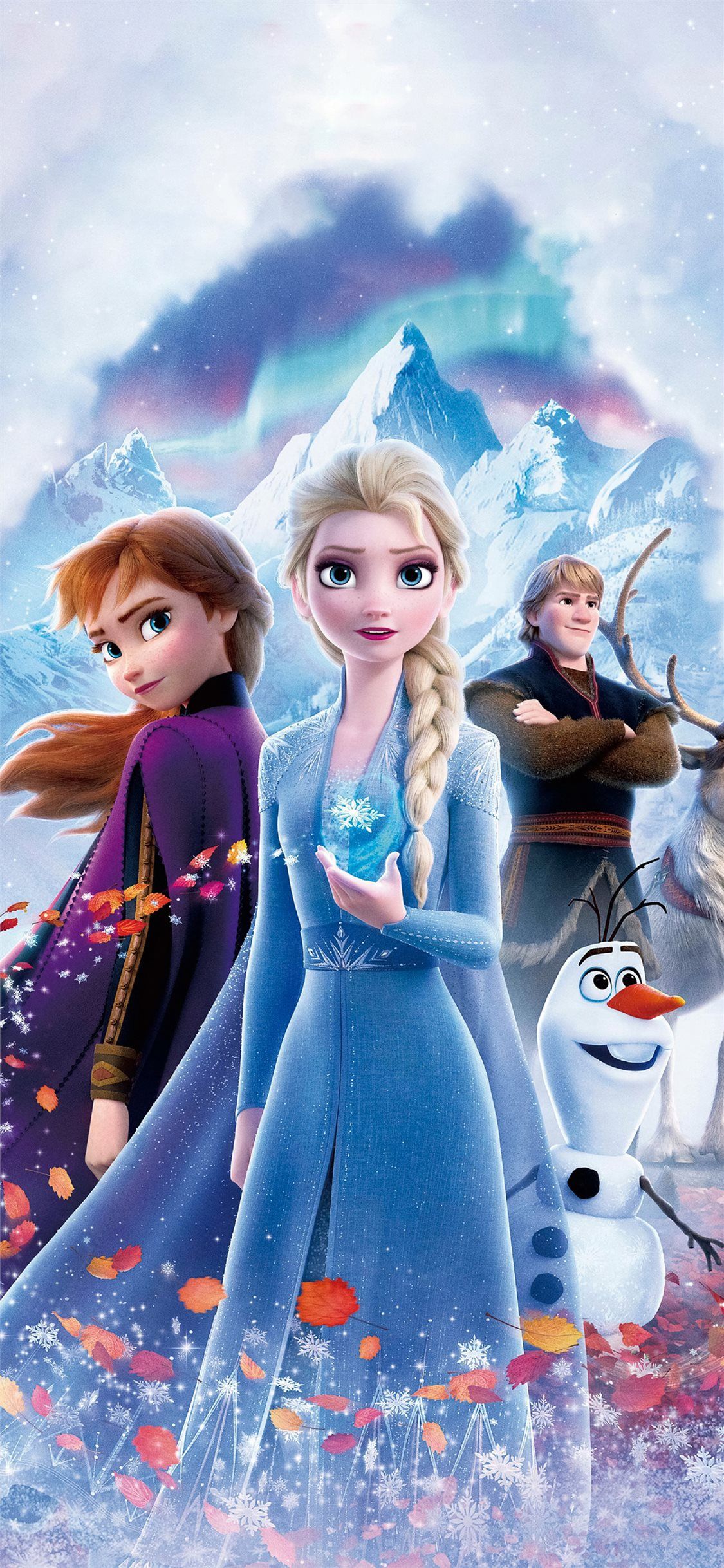 Frozen 2 Elsa Anna Kristoff Olaf, 1125x2436 Verticale, Mobile
