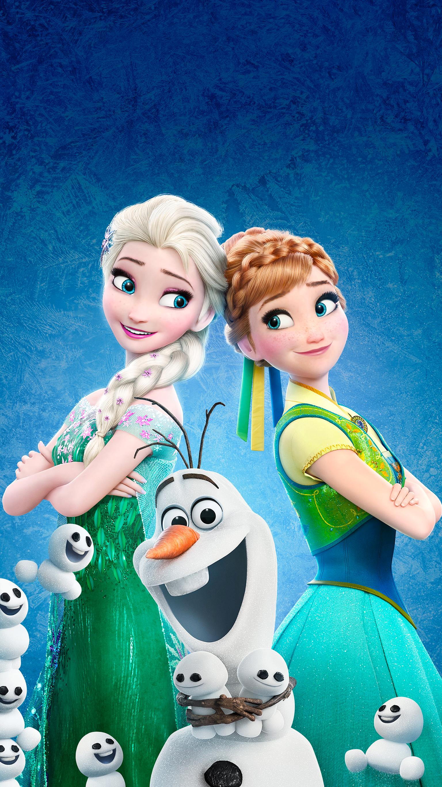 Frozen Fever Elsa Anna pupazzetti, 1536x2732 Full HD Verticale, Smartphone
