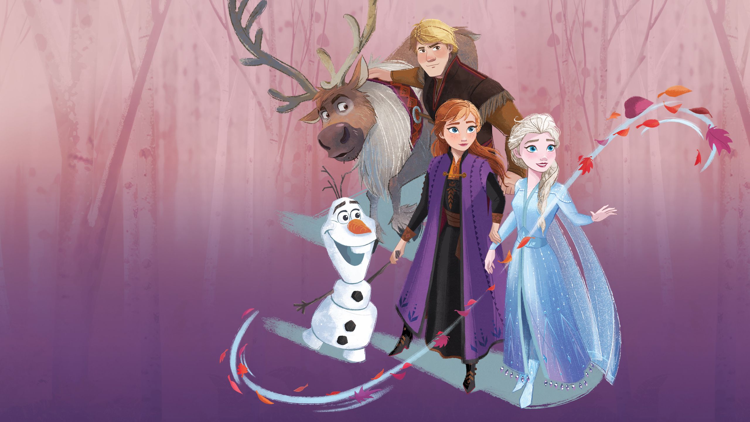 Frozen 2 gruppo clipart viola, 2560x1440 2K QHD, PC