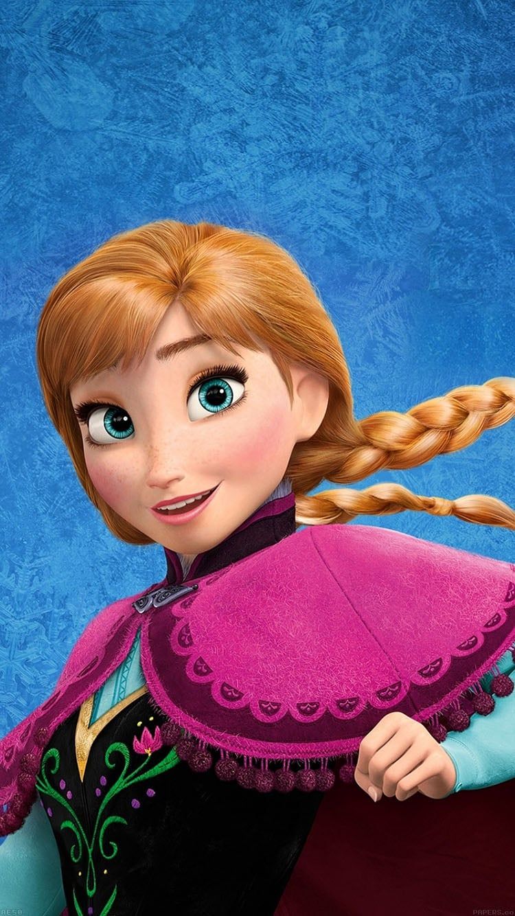 Anna Frozen primo piano trecce, 750x1334 Full HD Verticale, Smartphone