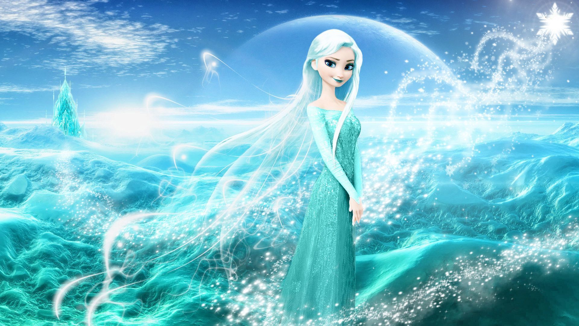 Elsa acqua magia azzurra, 1920x1080 Full HD 1080p, Desktop