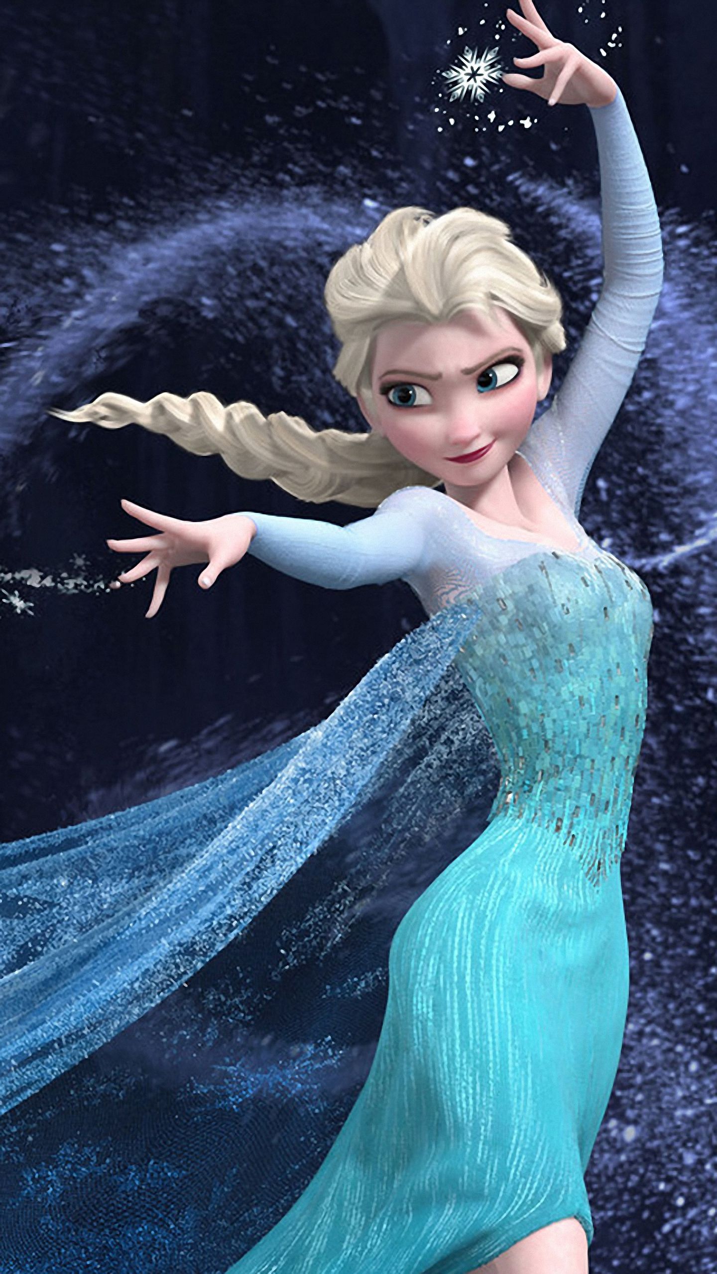 Elsa danza magia ghiaccio, 1440x2560 Full HD Verticale, Smartphone