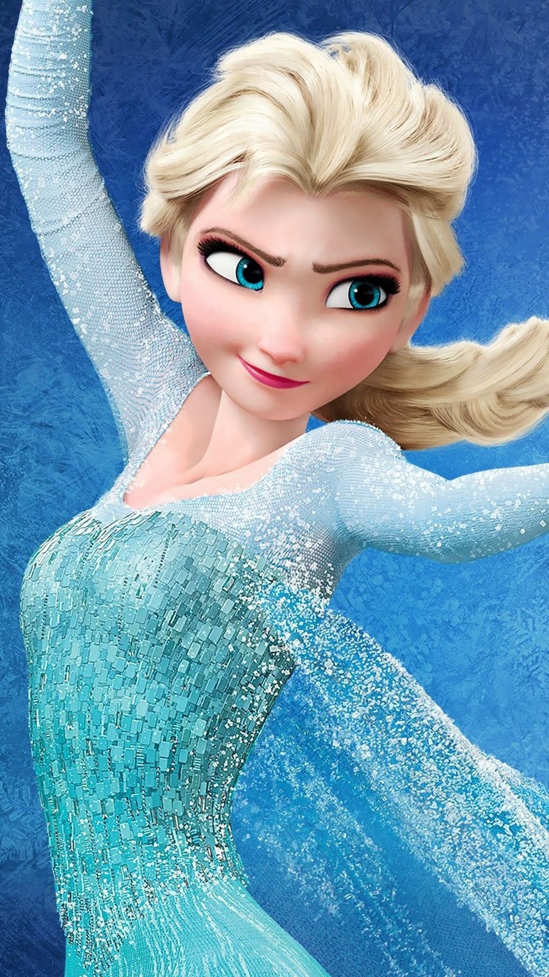Elsa Frozen ritratto verticale blu, 1080x1920 Verticale, Mobile