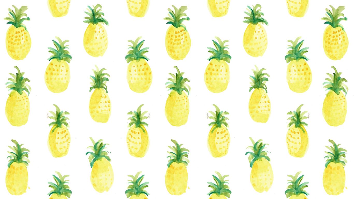 Ananas ad acquerello gialli, 1366x768 HD, Desktop