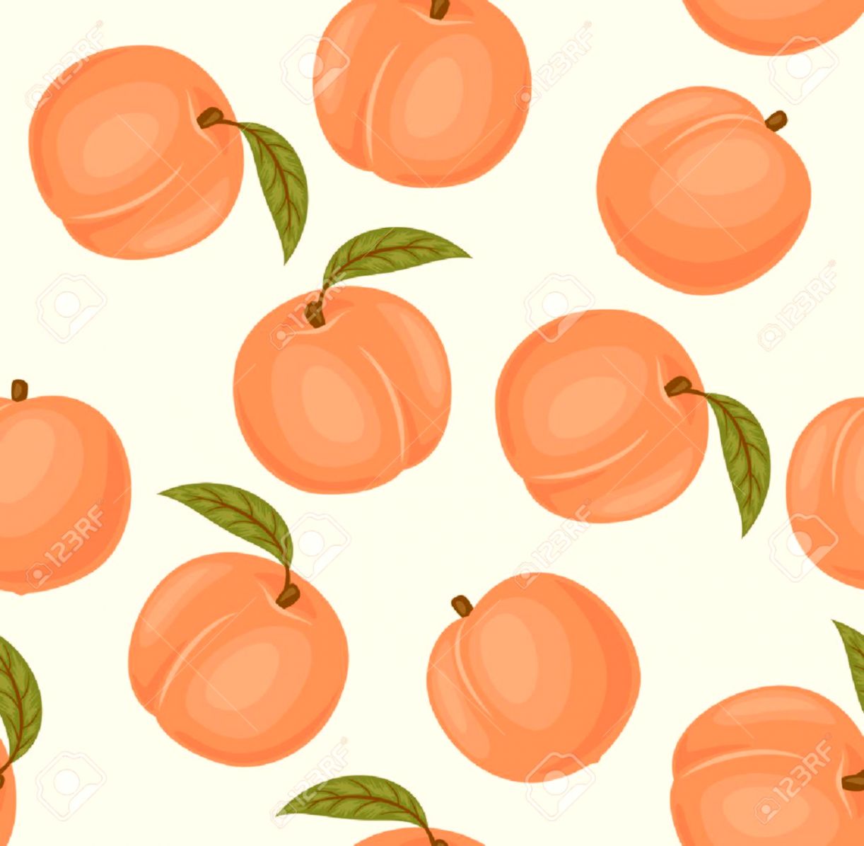 Pesche carine pattern arancione, 1222x1196 HD, Desktop