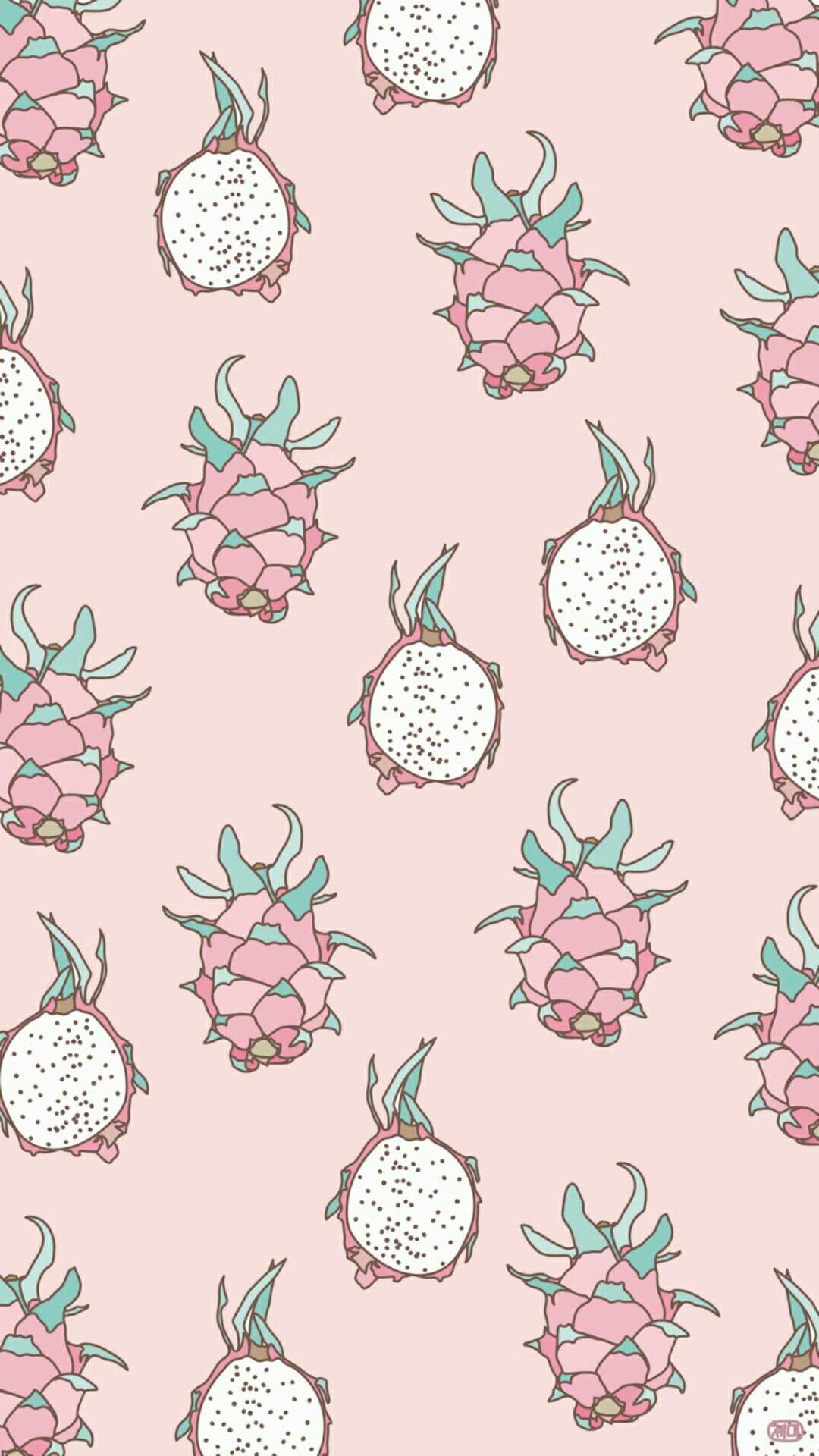 Pattern frutti del drago pastello, 1080x1920 Verticale, Samsung Galaxy