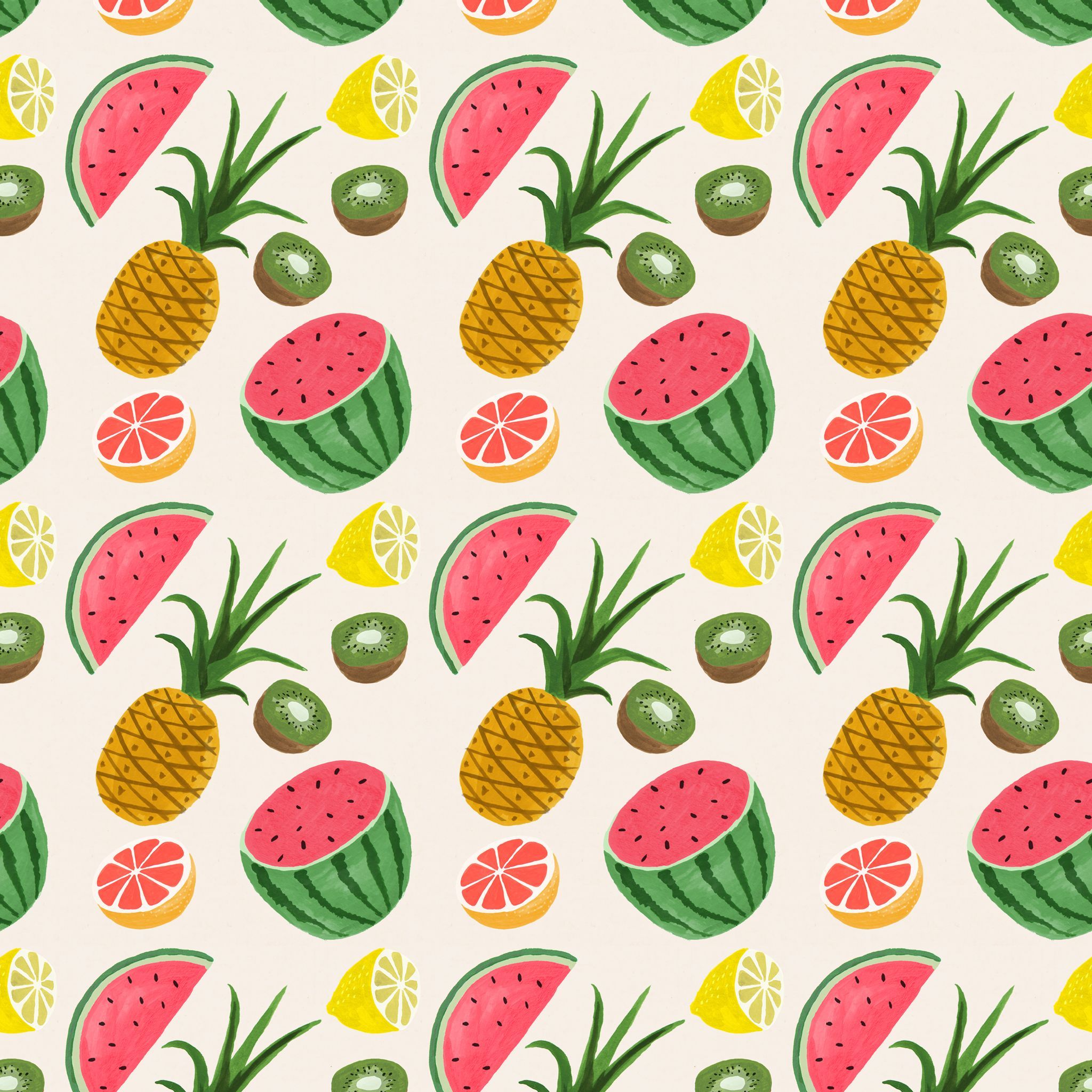 motivo frutta estiva illustrata, 2048x2048 alta risoluzione, Desktop