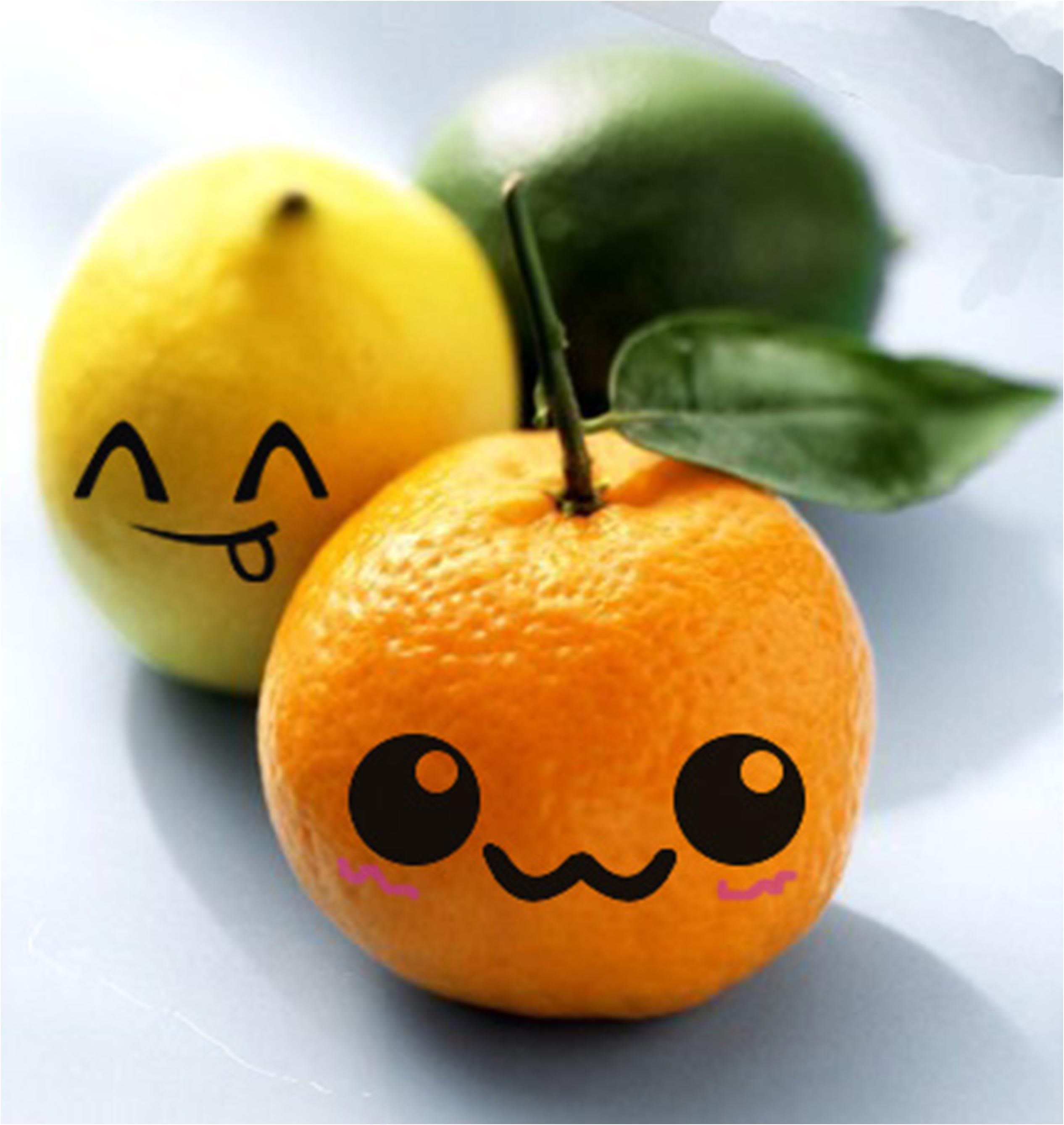 Limone e arancia kawaii, 2532x2677 Verticale, Telefono