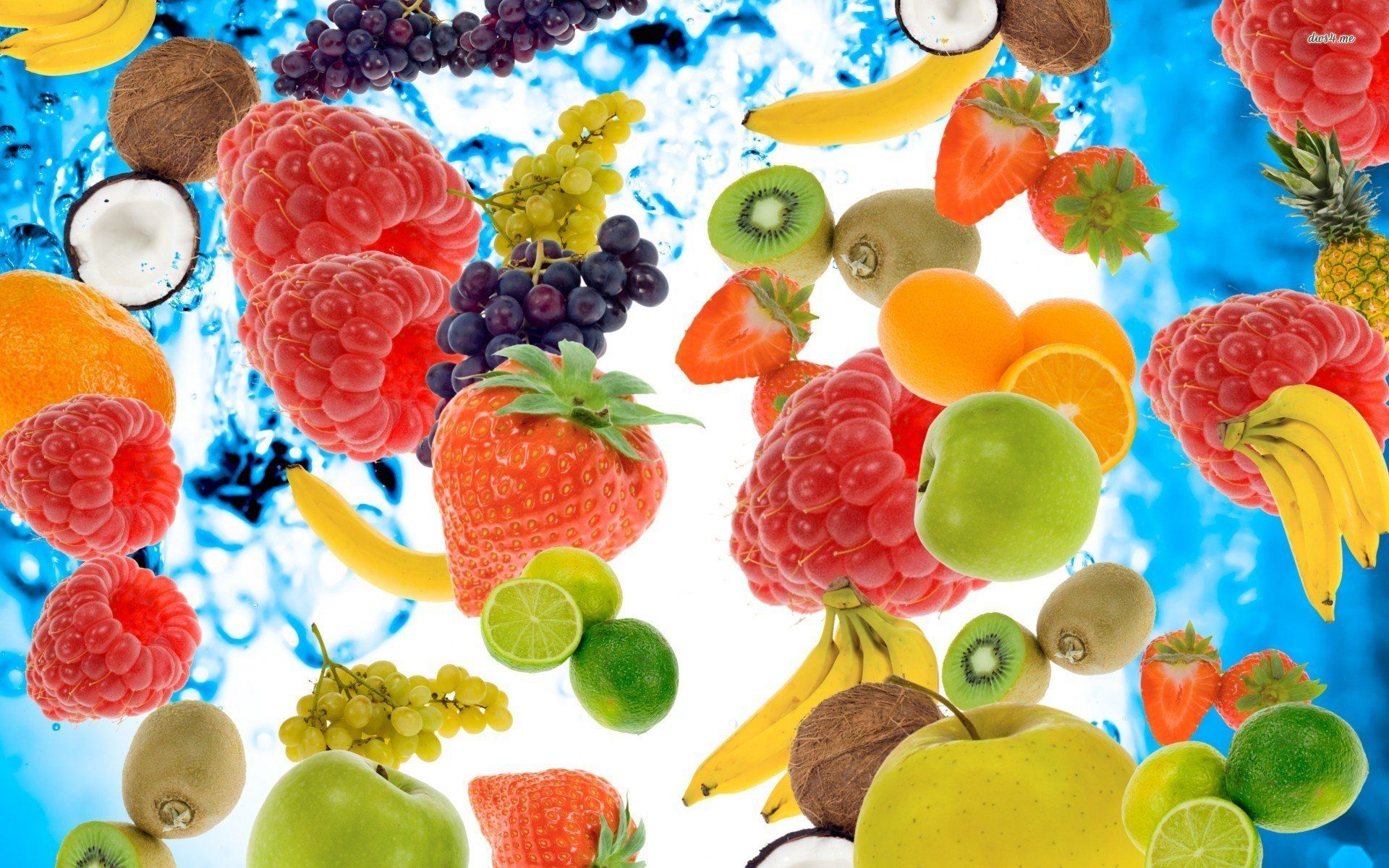 Frutta variopinta con schizzi acqua, 1920x1200 WUXGA, PC