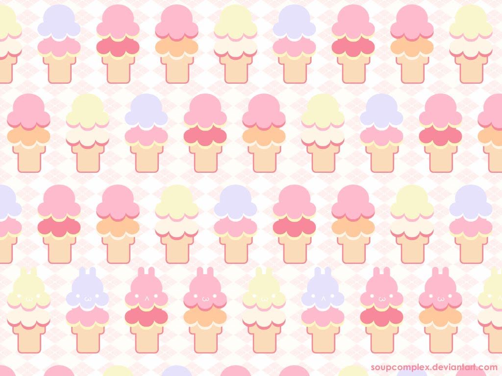 Coni gelato pastello pattern, 1024x768 HD, PC