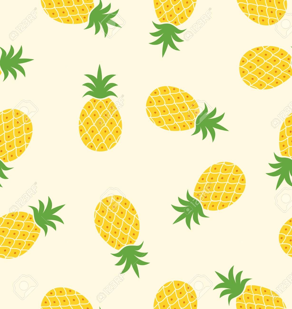 Ananas carini pattern giallo, 1229x1300 Full HD Verticale, iPhone