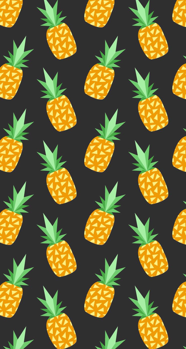 Ananas carini pattern grigio, 744x1392 Full HD Verticale, iPhone