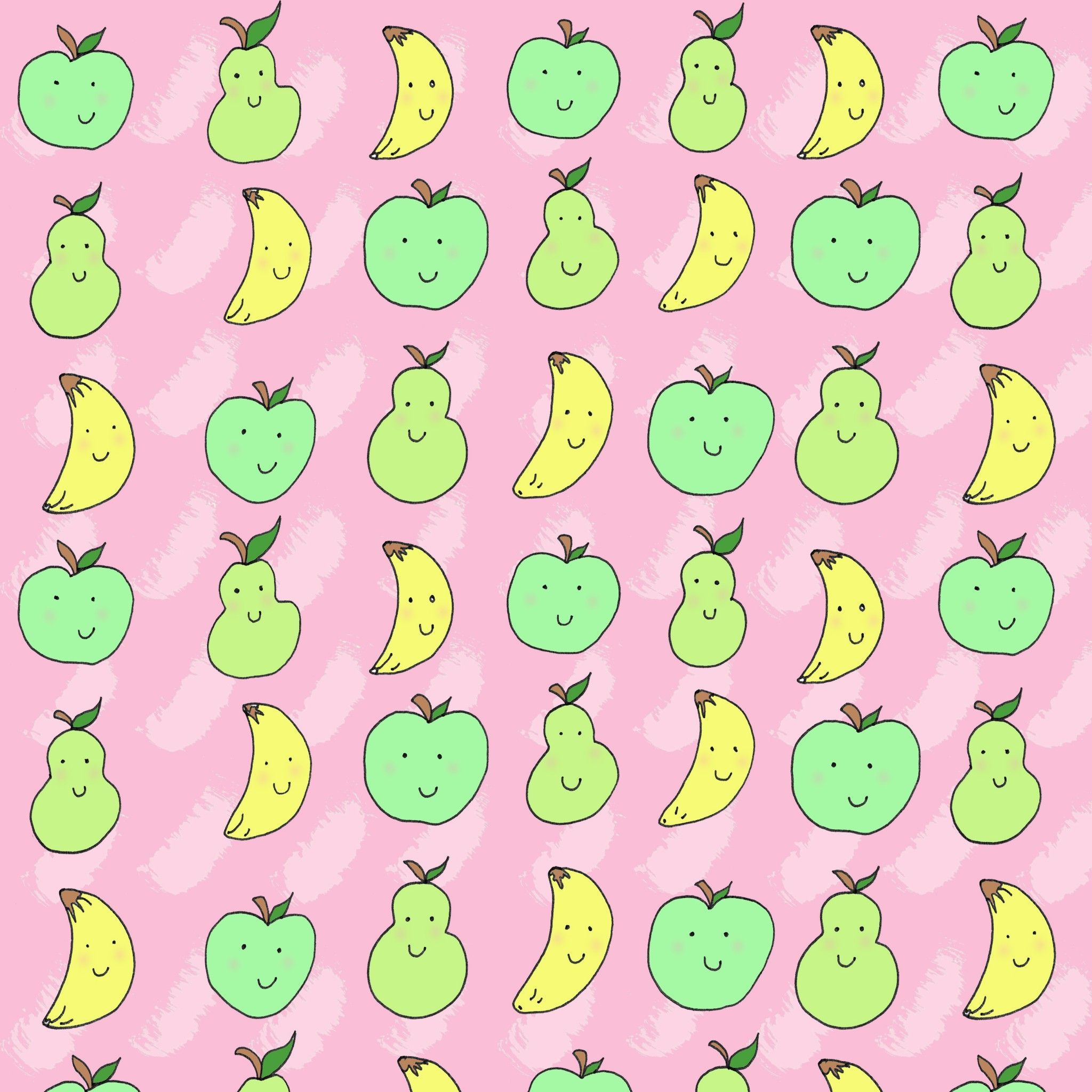 Pattern frutta kawaii pastello, 2048x2048 Hi-Res, Desktop