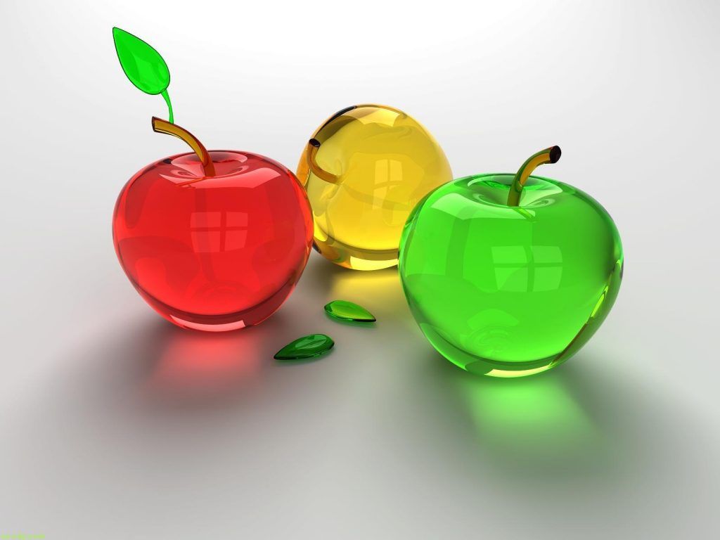 Mele di vetro colorate, 1024x768 HD, Desktop