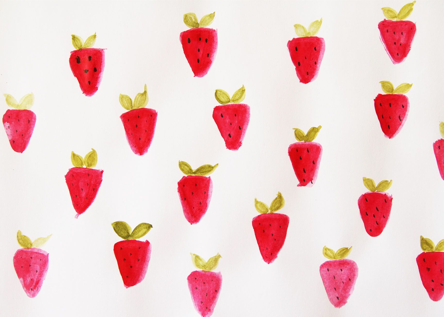 Fragole rosa dipinte pattern, 1832x1309 HD Ready, Laptop