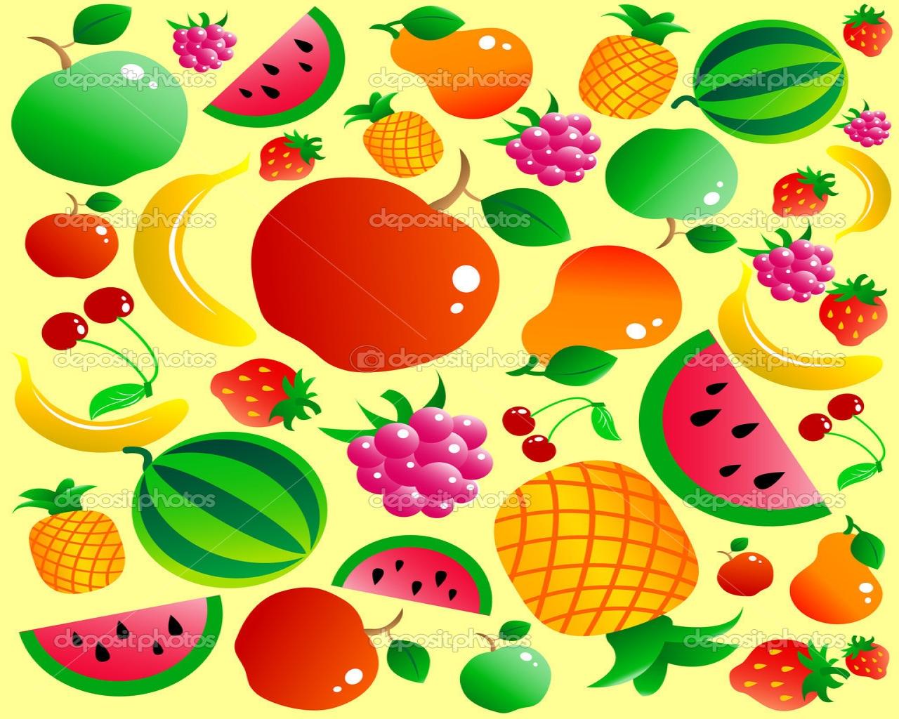 Frutta cartoon colorata pattern, 1280x1024 720p, MacBook Air