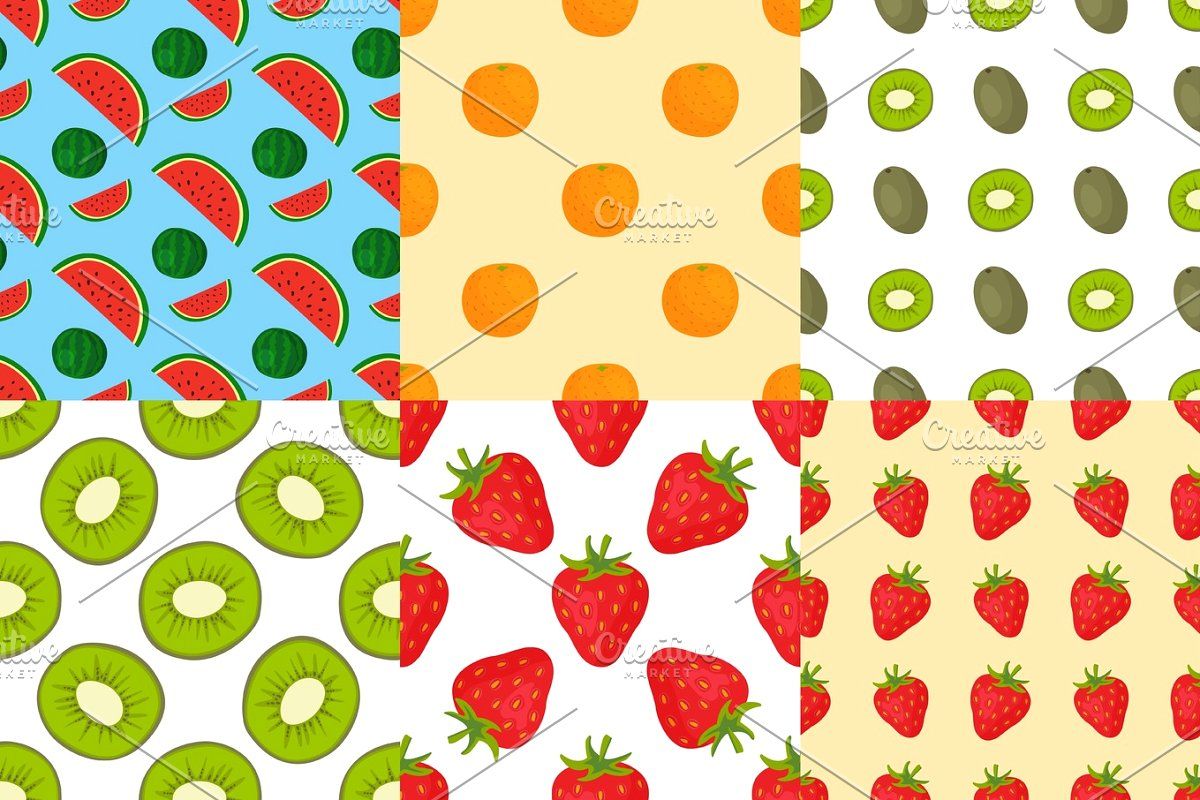 Pattern frutta estiva colorata, 1200x800 HD, Desktop